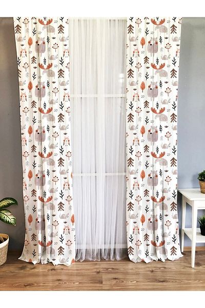 Evmila Printed Children's Room Background Curtain