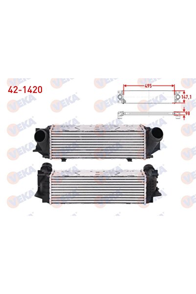 Genel Markalar TURBO RADYATORU (INTERCOOLER) BMW 5 (F10) 520 I 184 hp 1996-2003