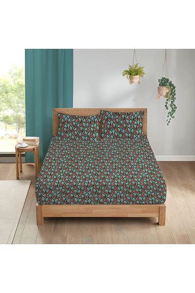 Evmila Butterfly Wing Pattern Printed Double Sheet Set 160x200 Cm - Colorful