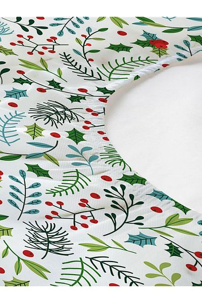 Evmila New Year's Special Pattern Printed Single Elastic Sheet Set