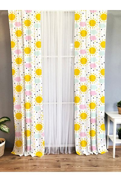 Evmila Printed Children's Room Background Curtain