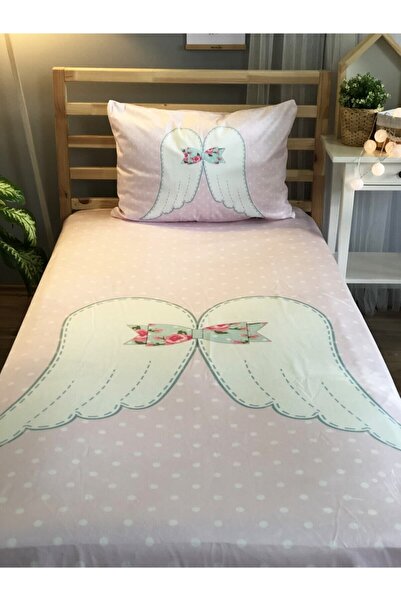 Evmila Pembe Melek Kanadı Dekorafit Örtü 187