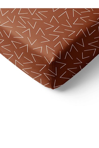 Evmila Modern Patterned Printed Single Elastic Sheet Set