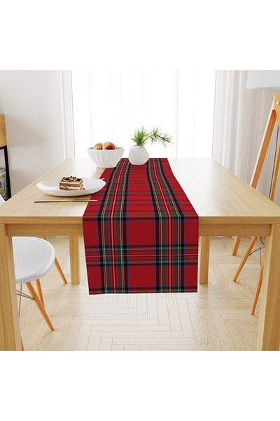 Evmila Runner cu figuri în carouri cu design special țesut din catifea