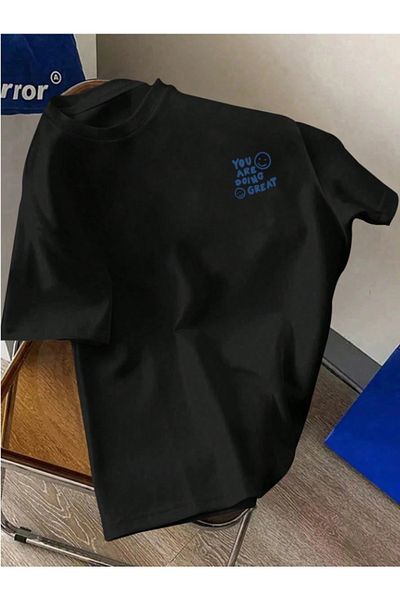 AFROGİYİM Ανδρικό μπλουζάκι Oversize - You Are Doing Great Printed