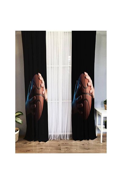 Evmila Basketball Patterned Children's Room Background Curtain
