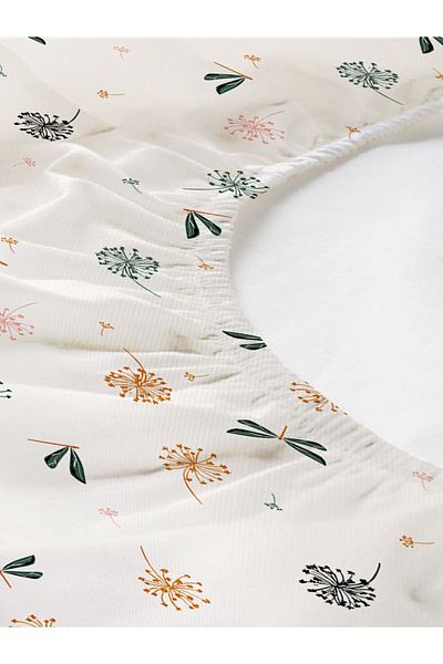 Evmila Floral Patterned Printed Single Elastic Sheet Set