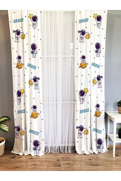 Evmila Printed Patterned Background Curtain for Kids and Baby Room