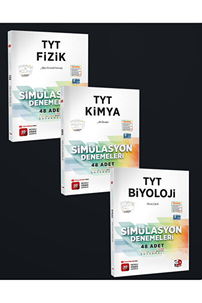 3D Yayınları Tyt Fizik, Kimya, Biyoloji  Branş Deneme (3 Kitap)