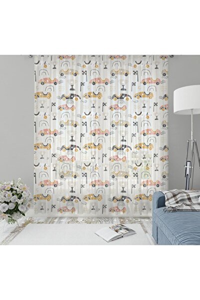 Evmila Çocuk Odası Desenli Tül Perde
