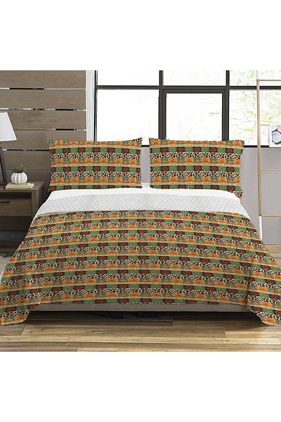 Evmila Flower Pattern Double Printed Pique (200x220 Cm) Colorful