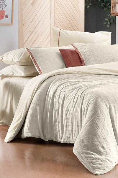 Sarev Palencia Ecru - Double 100% Cotton Mood Comfort Bedding Set