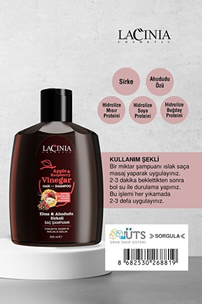 Lacinia Elma&ahududu Sirkeli Şampuan 300 ml Dökülme Karşıtı Ve Saç Besleyici Özellikli