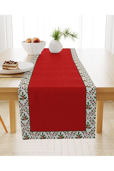 Evmila New Year's Themed Velvet Runner