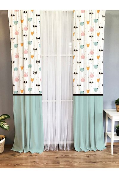 Evmila Printed Children's Room Background Curtain