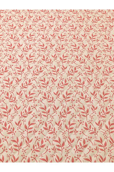 Evmila Leaf Pattern Double Printed Pique (200x220 Cm) Red