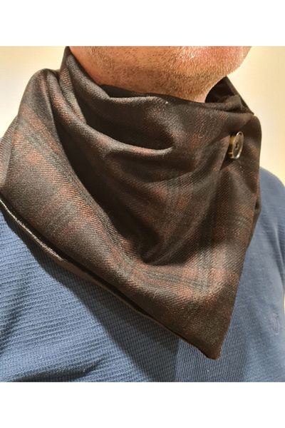 Leylace Wool Flannel Fabric Men's Neck Collar-32