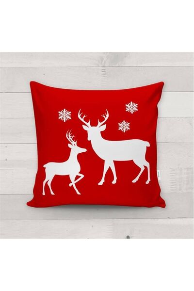 Evmila Novogodišnji specijalni jelen Sa deznom Somot Navlaka za jastuk