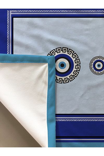Evmila Τραπεζομάντιλο με σχέδιο Evil Eye Bead Μπλε