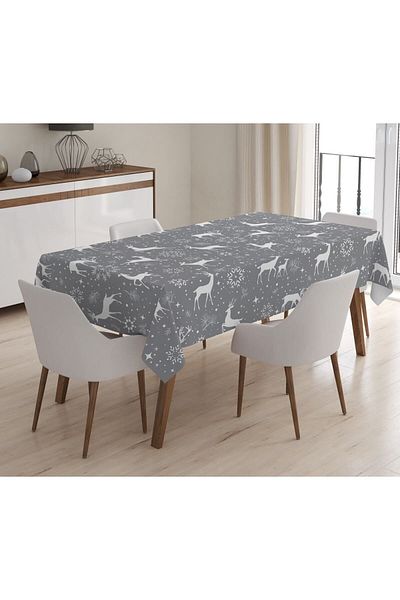 Evmila Printed Velvet Texture Tablecloth