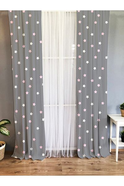 Evmila Printed Patterned Background Curtain for Kids and Baby Room