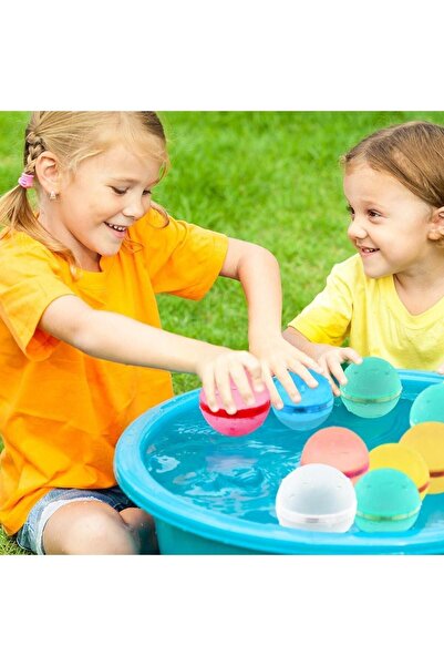 OGGİA 6'lı Renkli Su Topu / Deniz Topu (YENİDEN KULLANILABİLEN, KIŞIN KAR TOPU, YAZIN SU TOPU)