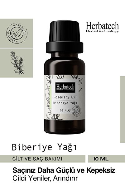 Herbatech Biberiye Yağı 10ml Cilt Ve Saç Bakımı Için Etkilidir