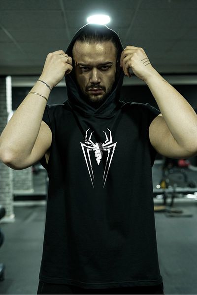 Oxlade Oxlade® Spider Hooded Fitness ATHLETE - 100% Cotton Quality