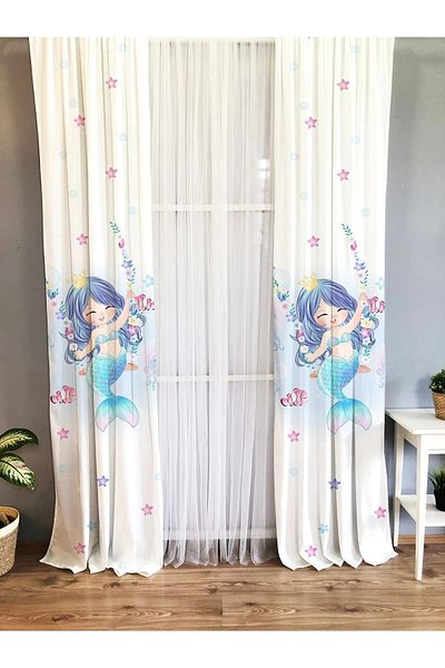 Evmila Printed Patterned Background Curtain for Kids and Baby Room