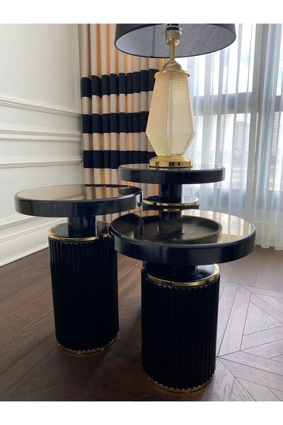 Avem Design MONO 3'LÜ %100 Ahşap 1. Sınıf 3'lü Zigon Sehpa