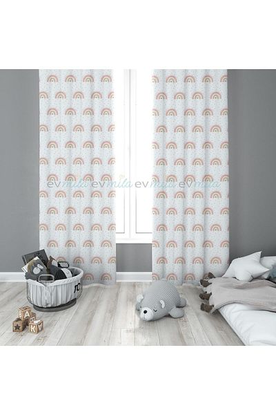 Evmila Children's Room Patterned Background Curtain