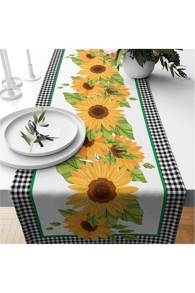 Evmila Autumn And Pumpkin Patterned Runner