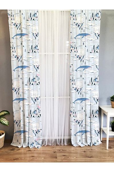 Evmila Children's Room Printed Background Curtain