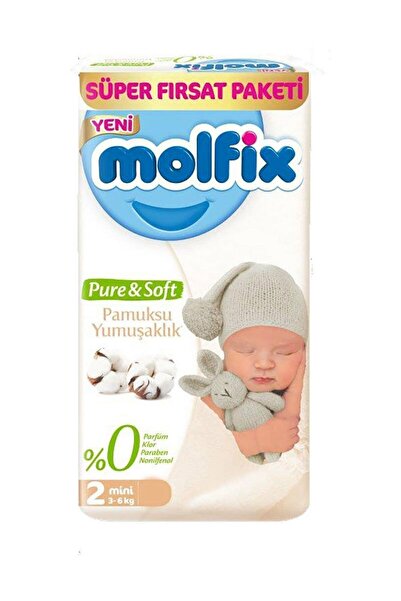 Molfix Pure&soft Baby Diapers Size 2 3-6 Kg 88 Pieces