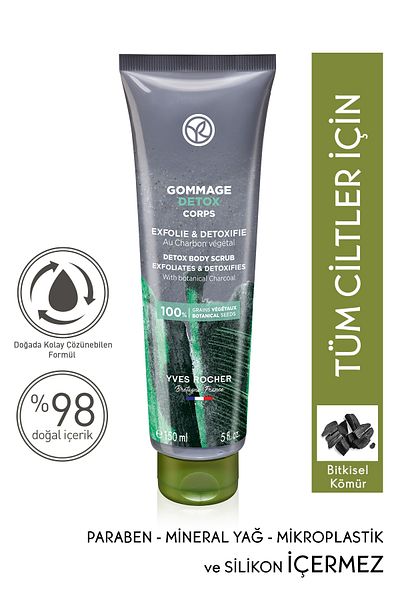 Yves Rocher Detox Effect Purifying Body Peeling - Charcoal-150 ml