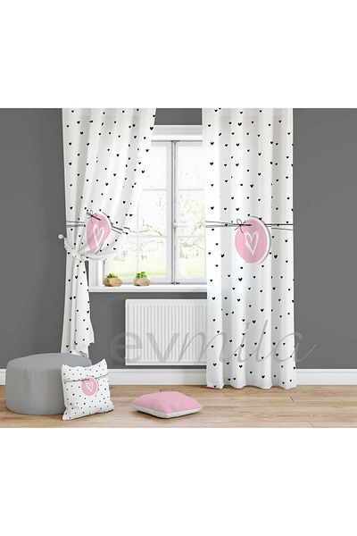 Evmila Children's Room Patterned Background Curtain