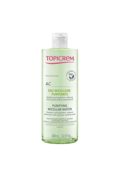 Topicrem AC μικυλλιακό νερό με καθαριστική δράση 400 ml