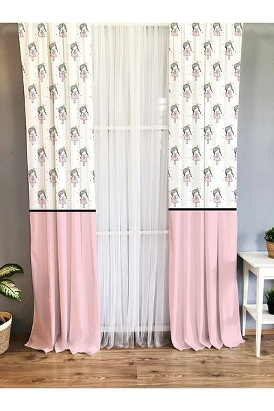 Evmila Printed Patterned Background Curtain for Kids and Baby Room