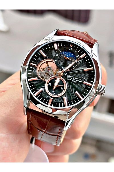 Ferrucci Automatic Men's Wristwatch - FCF.03343FK.04 Leather Band