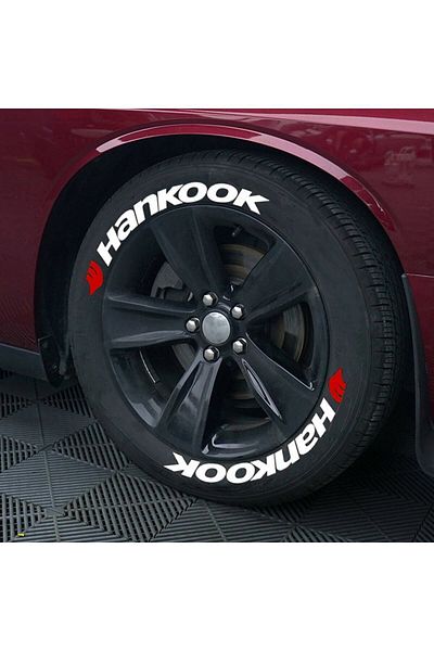 bombtire Hankook Tire Lettering 2.5 Cm Original Rubber 3d Rubber Sticker 4 Pieces