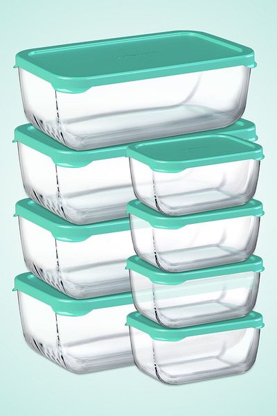 Paşabahçe 8 Pieces Snowbox Storage Container Set / 4 Large + 4 Medium