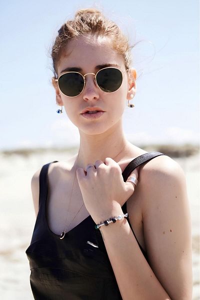 Della Pianto Bacon Gold Black Sunglasses Bc2311