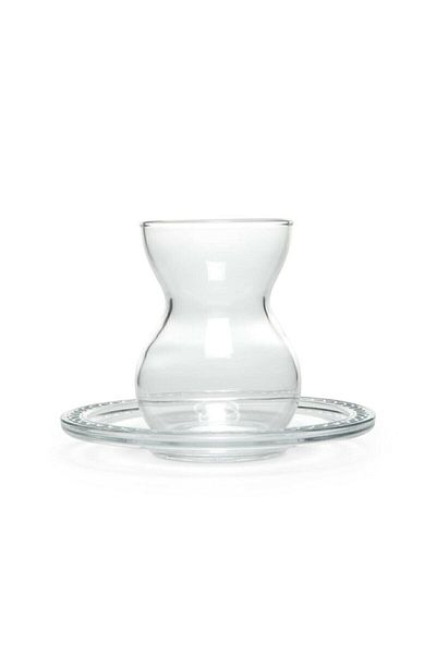 Paşabahçe Ethnic Tea Set, 6 Persons, 12 Piece Tea Glass Set