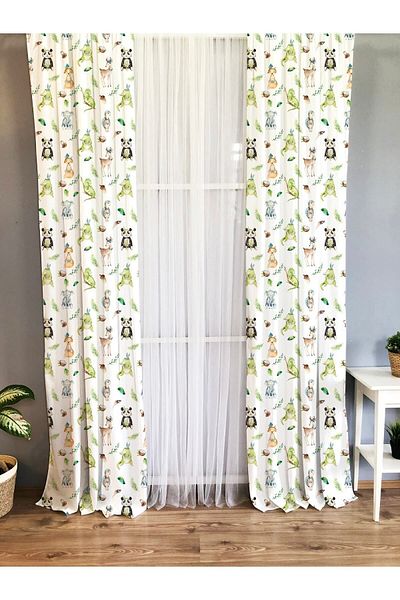 Evmila Printed Children's Room Background Curtain