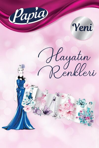 Papia Dekor Kağıt Havlu 24 Rulo (12 Rulo X 2 Paket)