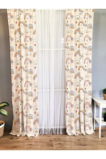 Evmila Cortina de fundal cu model pentru camera copiilor