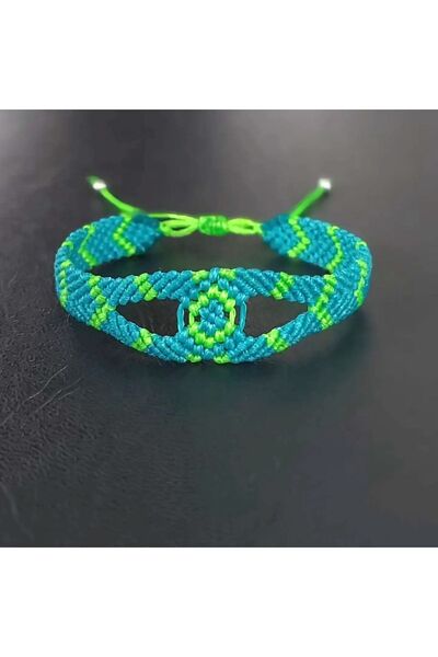 ZDTHandmade تصميم مكرامية المشبك سوار الفيروز