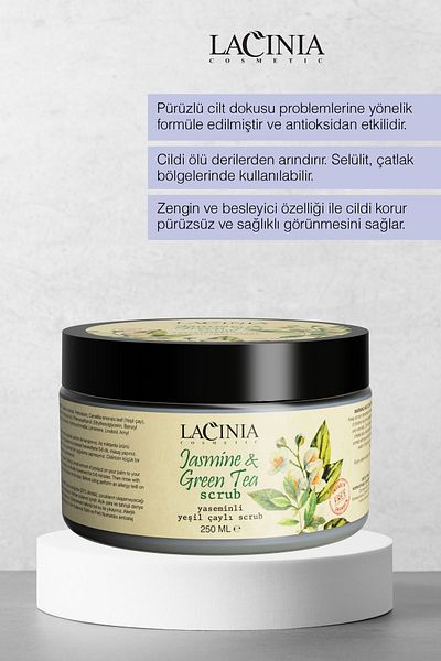 Lacinia Green Tea Scrub Peeling - Jasmine 250ml Body Care Effect