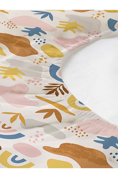 Evmila Rainbow Patterned Printed Single Elastic Sheet Set