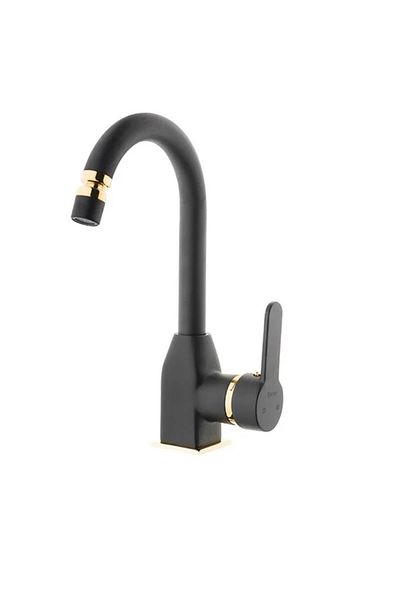 KARE BATARYA Mix Square Style Sink - Matte Black Battery with Short Spout